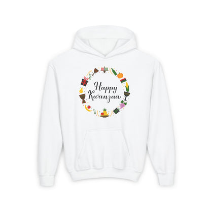 Happy Kwanzaa Wreath Youth Heavy Blend Hoodie
