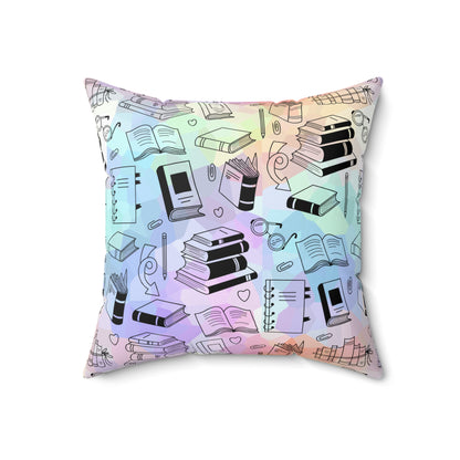 Colorful Chapters Throw Pillow