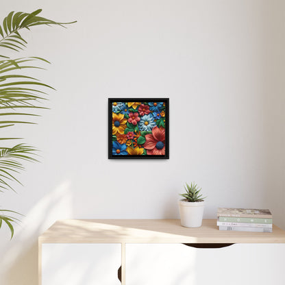 Vived 3D Flowers Framed Canvas Art