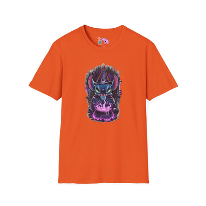 Halloween Stitch w/Purple Cauldron Adult T-shirt
