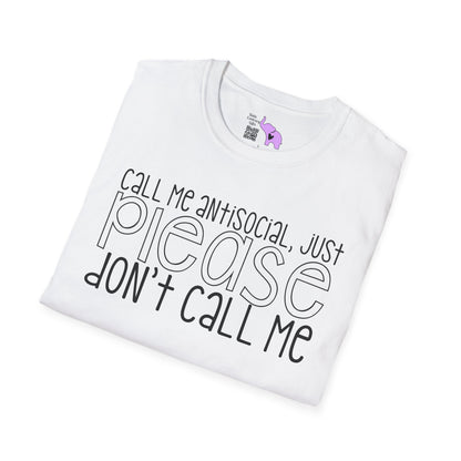 Call Me Anitsocial But Please Don't Call Me Adult T-shirt
