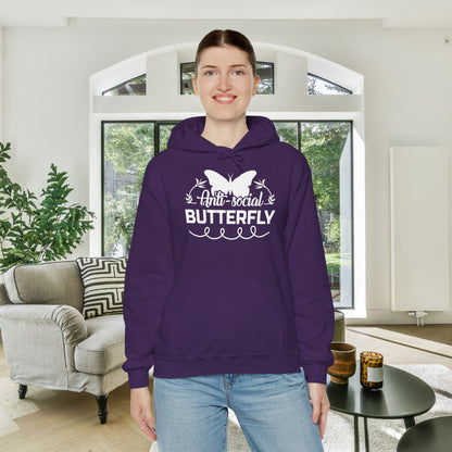AntiSocial Butterfly Heavy Blend™ Hooded Sweatshirt
