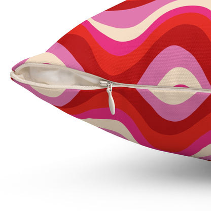 Blush Frequency Throw Pillow