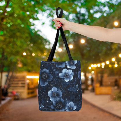 Midnight Blossoms Canvas Tote Bag
