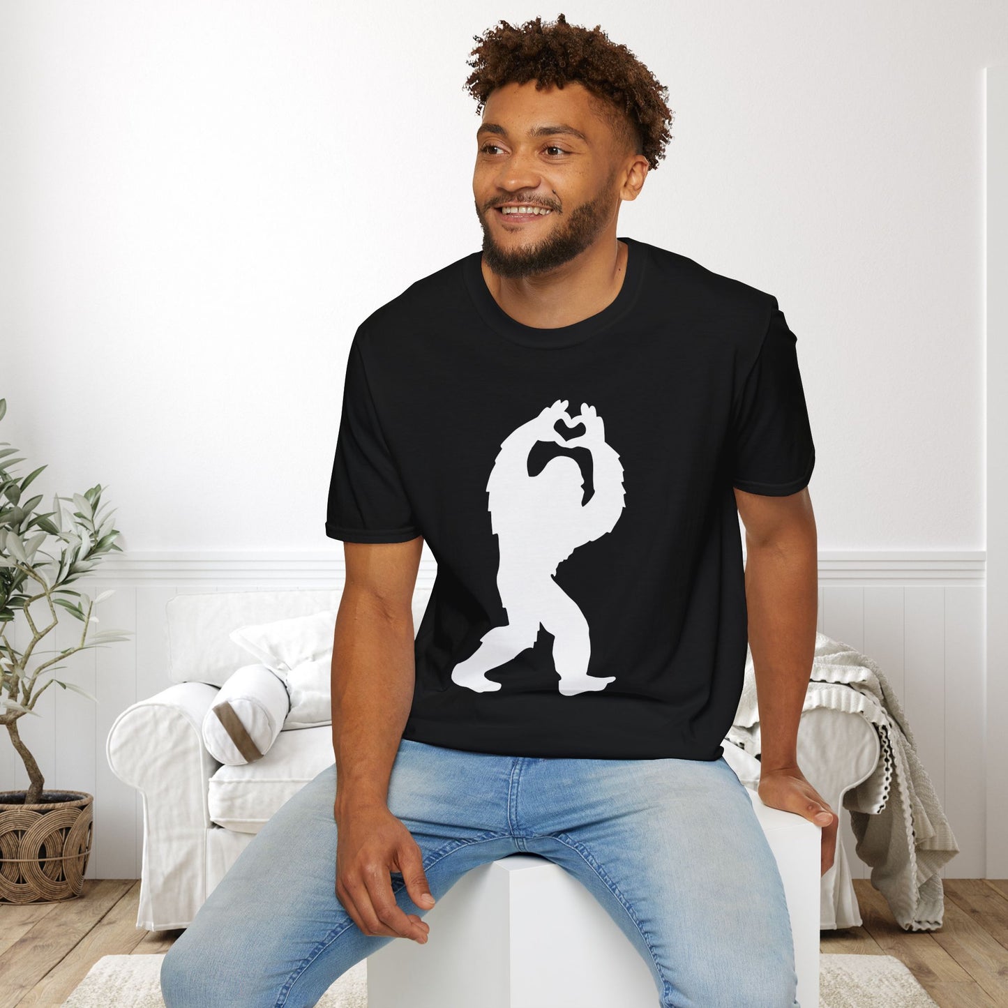 Bigfoot Loves You Adult T-shirt