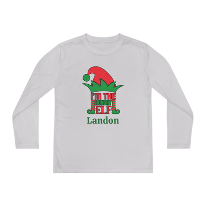 I'm The Hungry Elf Personalized Youth Long Sleeve Tee