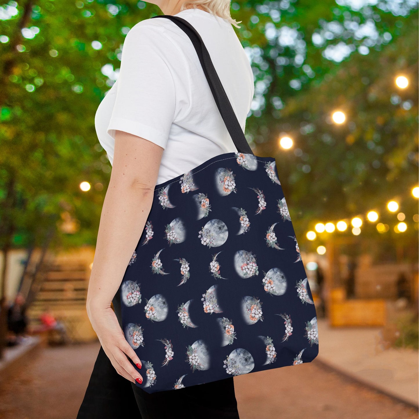 Lunar Garden Canvas Tote Bag