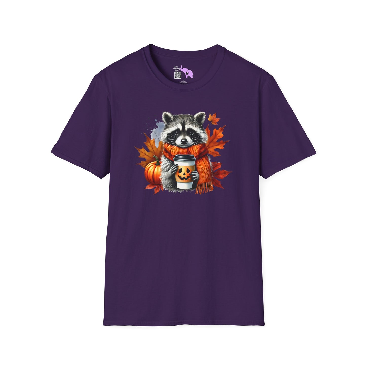 Halloween Raccoon Adult T-shirt