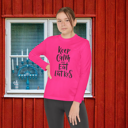 Keep Calm & Eat Latkes Youth Long Sleeve Tee