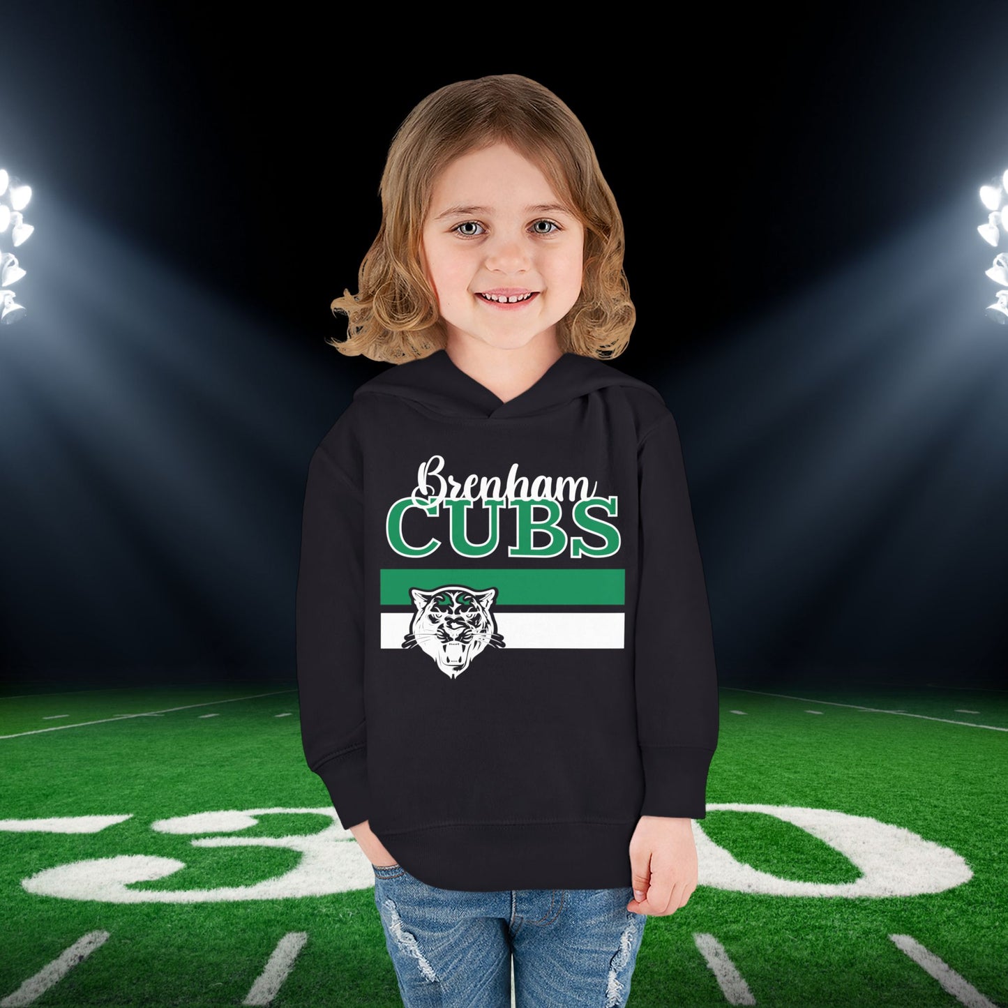 Brenham Cubs w/Mascot & Stripes Toddler Hoodie