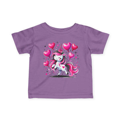 Pink & Black Love Unicorn Infant Soft T-Shirt