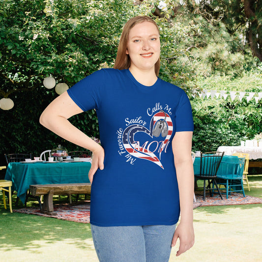 My Favorite Sailor Calls Me Mom Adult T-shirt