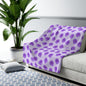 Lilac Mist Peonies Fleece Blanket