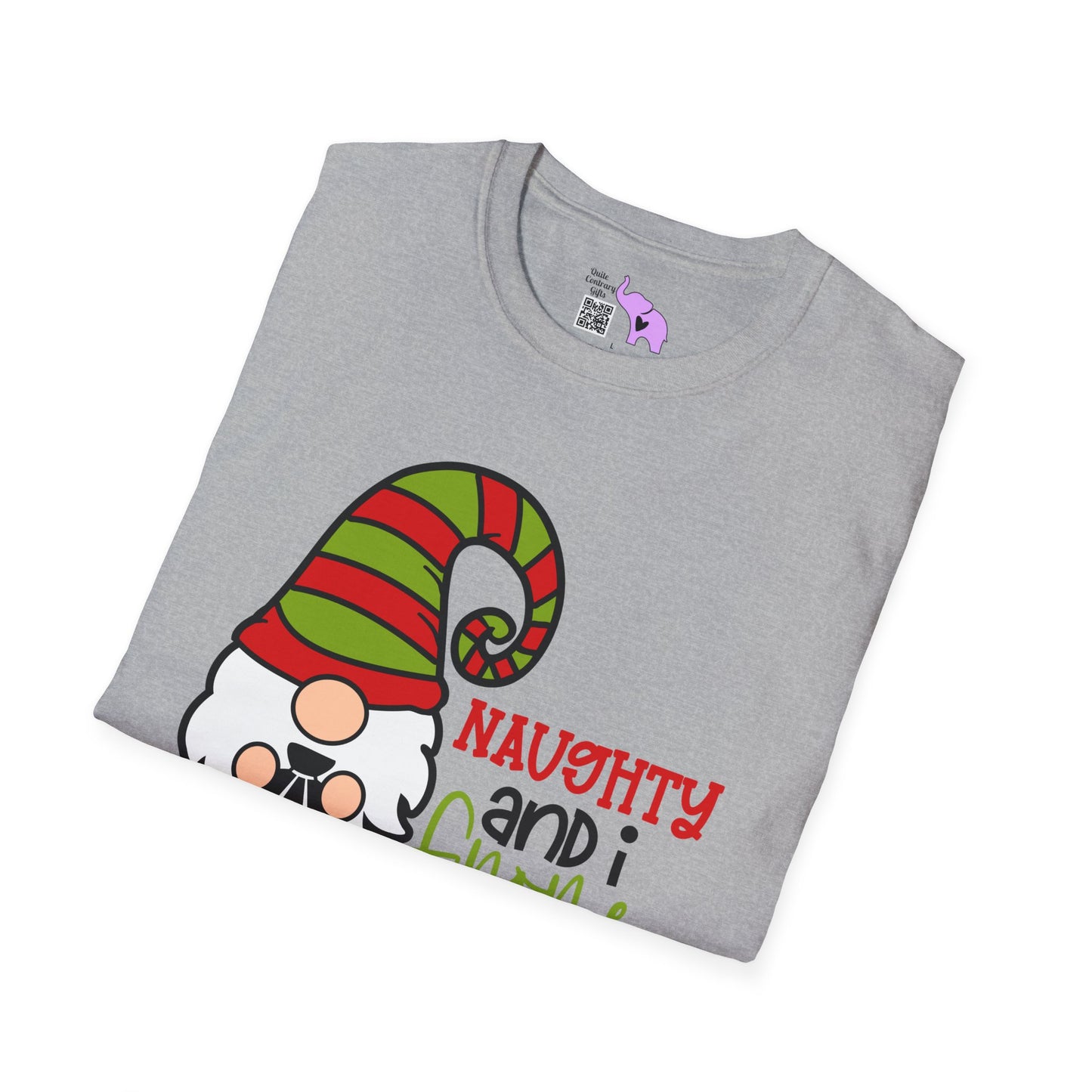 Naughty and I Gnome It Adult T-shirt