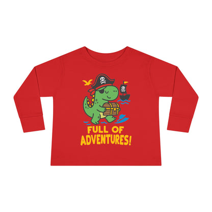 Full of Adventures (Dinosaur Pirate) Toddler Long Sleeve Tee