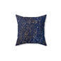 Sapphire Gilded Garden Throw Pillow