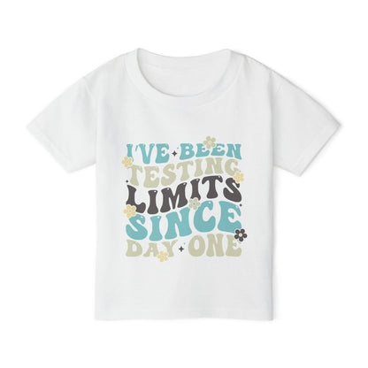 I've Been Testing Limits Since Day One Heavy Cotton™ Toddler T-shirt