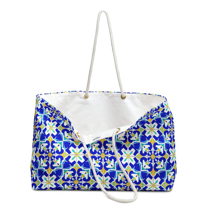 Blue Horizon Mosaic Weekender Bag
