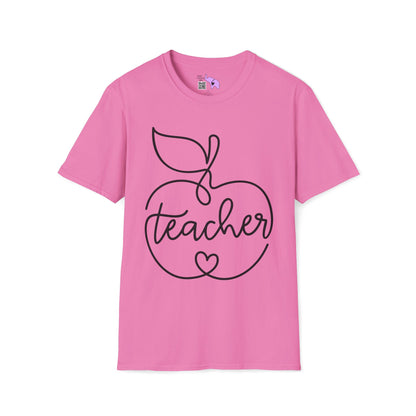 Teacher w/Apple Adult T-shirt