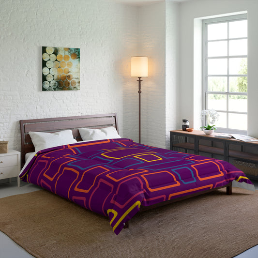 Purple Brick Wall Basic Bedding Set