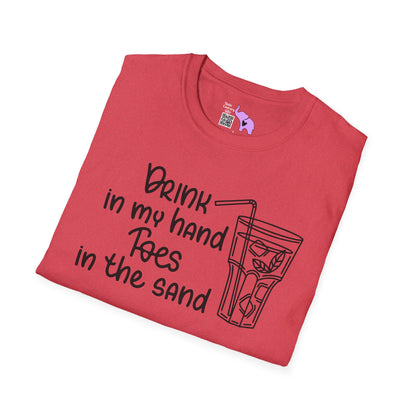 Drink In My Hand Toes In The Sand Adult T-shirt