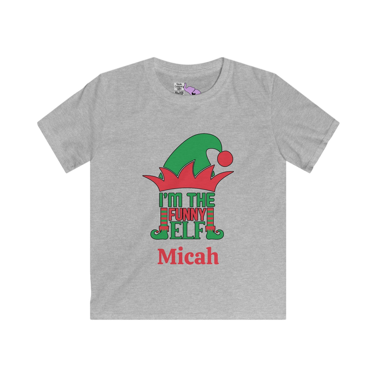 I'm The Funny Elf Personalized Youth Softstyle Tee