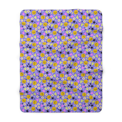 Happy Little Things Fleece Blanket