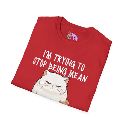 I'm Trying To Stop Being Mean But Yall Have To Stop Being Stupid First Adult T-shirt