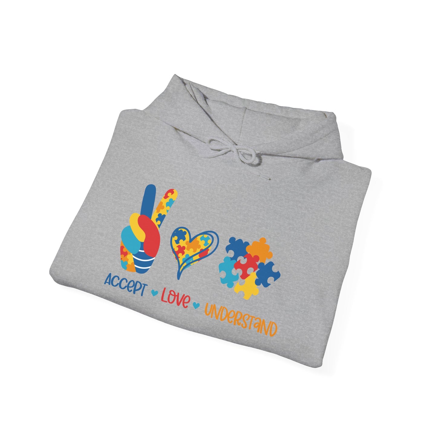 Accept Love Understand (Autism) Heavy Blend™ Hooded Sweatshirt
