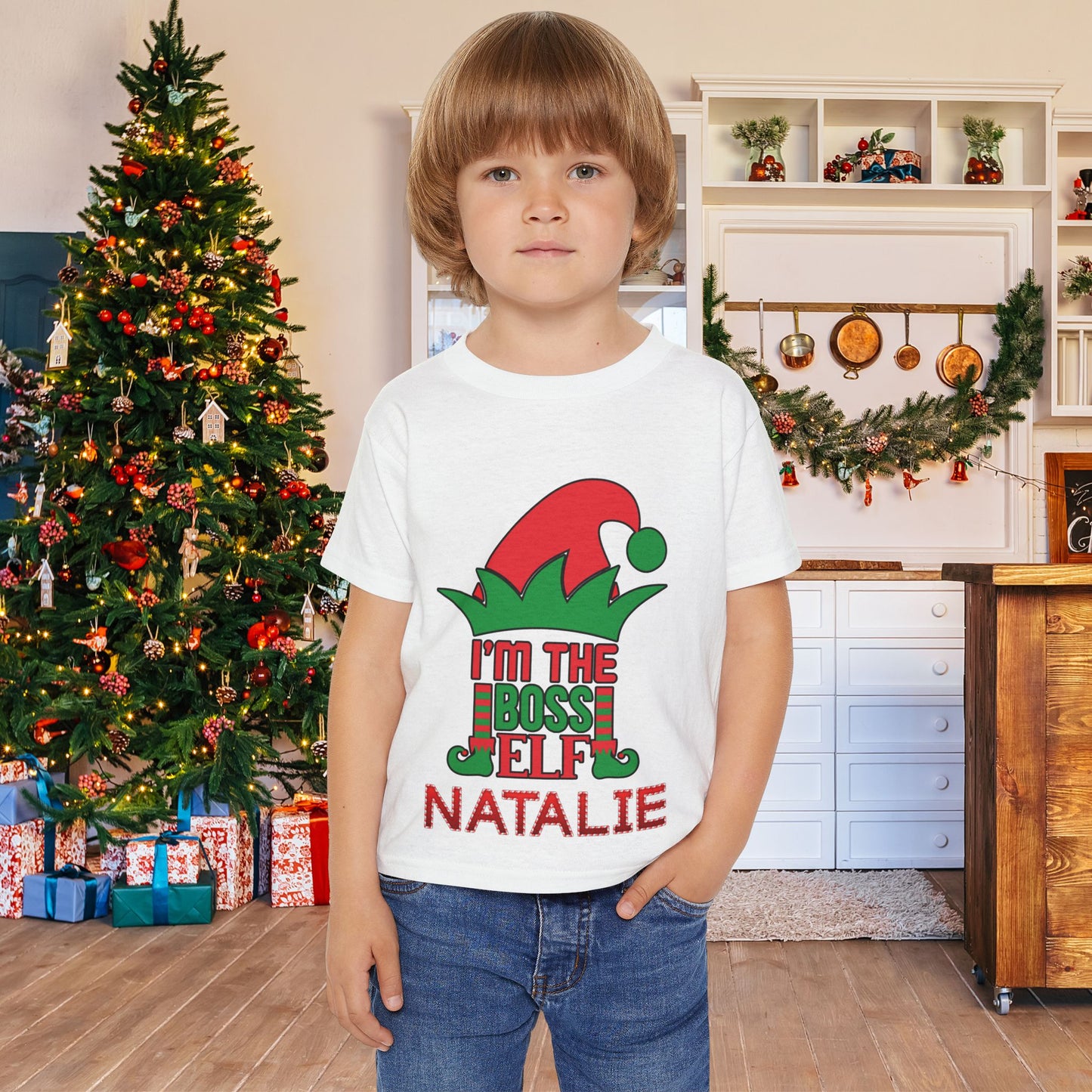I'm The Boss Elf Heavy Cotton™ Toddler T-shirt