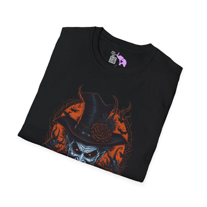 Creepy Demon in Top Hat Adult T-shirt