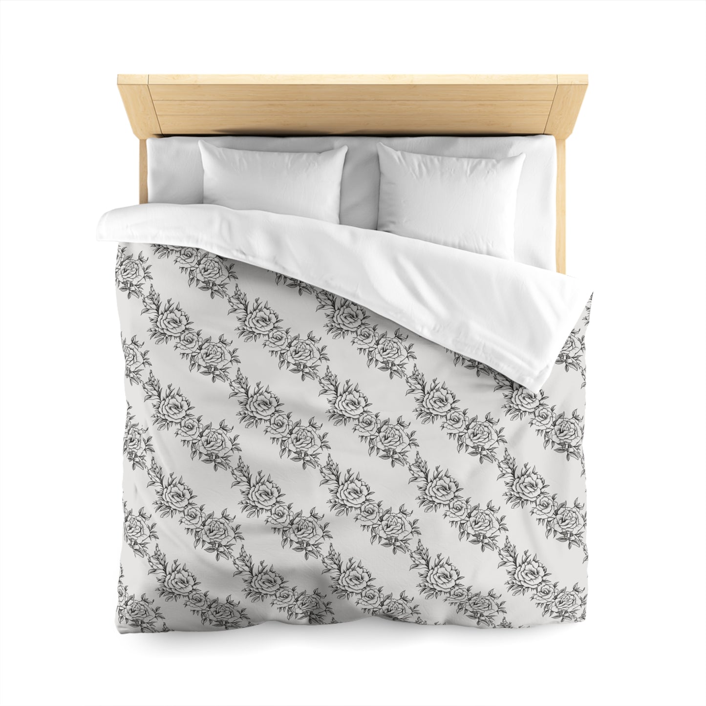 Midnight Rose Sketch Duvet Bedding Set