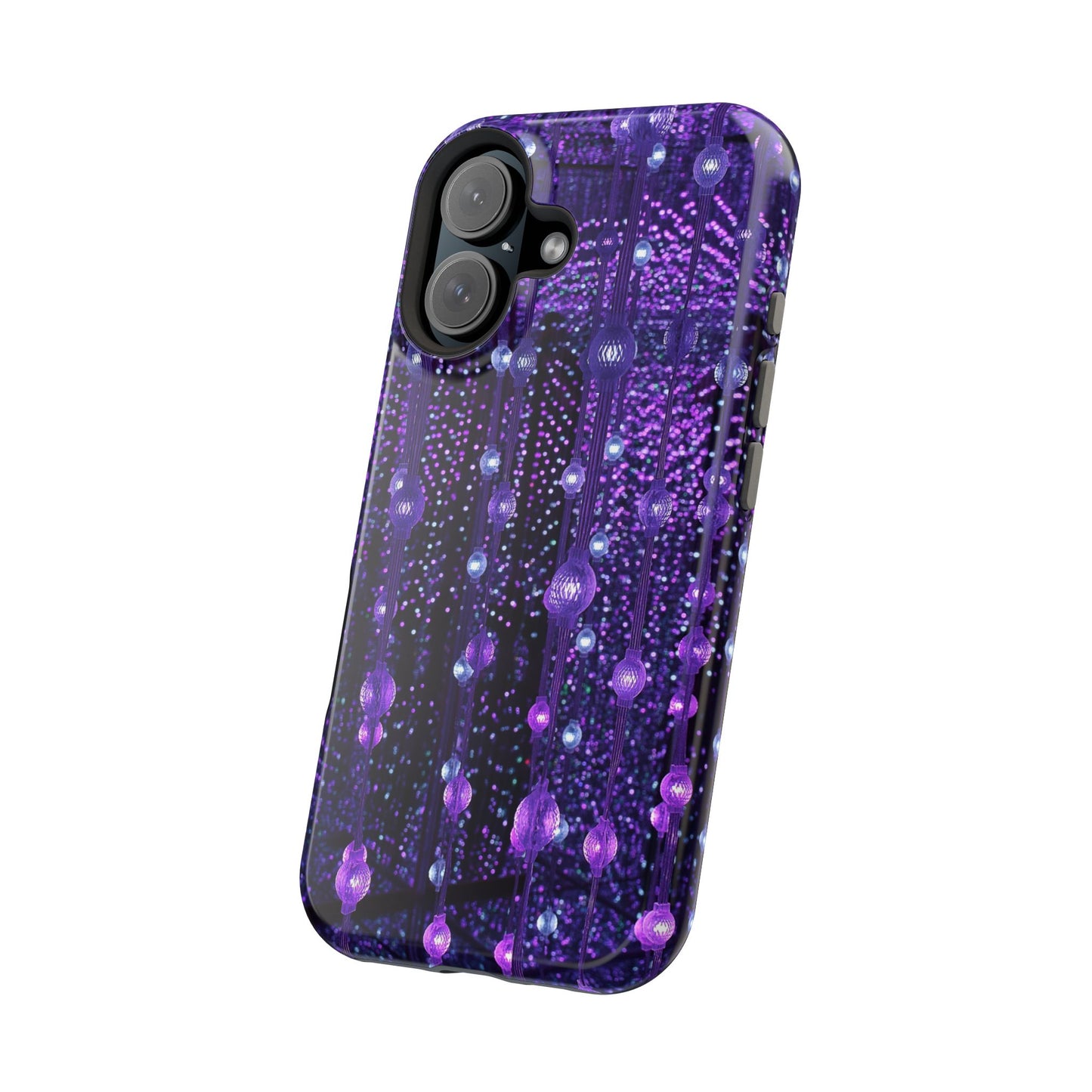 Purple Raindrops MagSafe® Compatible Tough Case for iPhone