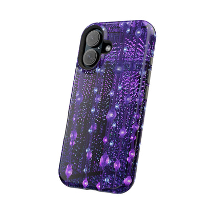 Purple Raindrops MagSafe® Compatible Tough Case for iPhone