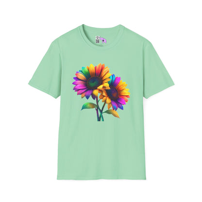 Colorburst Flowers Adult T-shirt