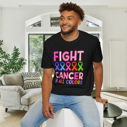 Fight Cancer in All Colors 6 Adult T-shirt