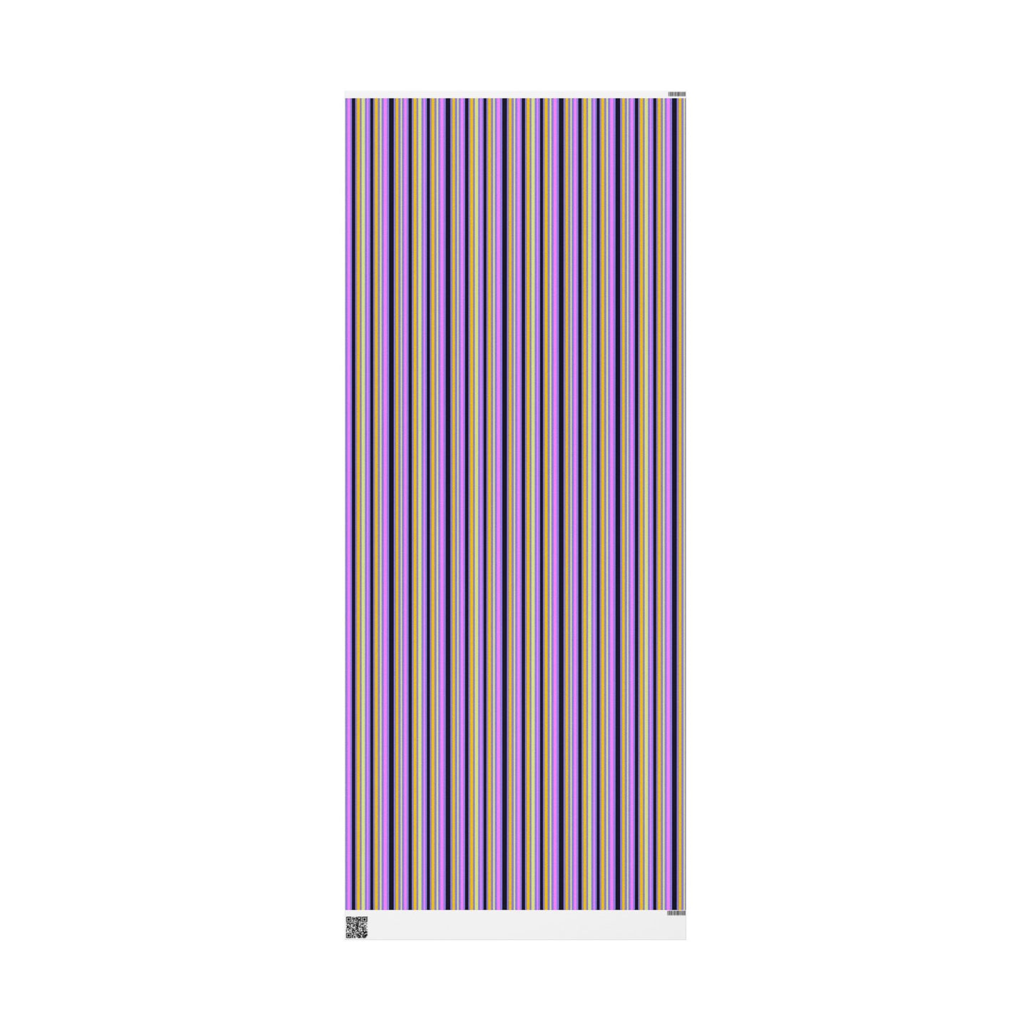 Midnight Pop Stripes Gift Wrap