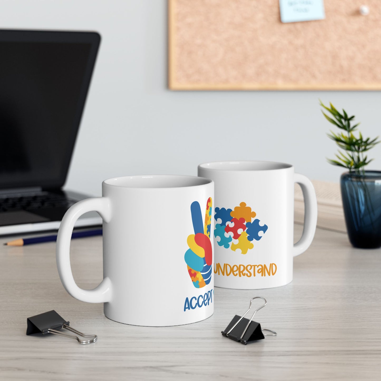 Autism Accept Love Understand Ceramic Mug, (11oz, 15oz)