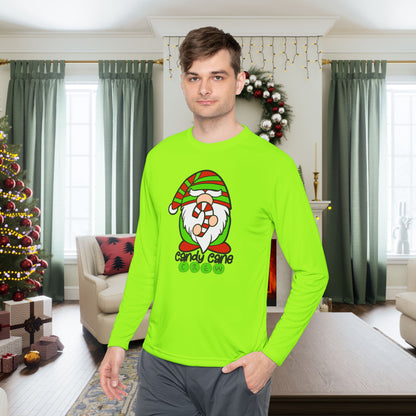 Candy Cane Crew Gnome Adult Long Sleeve Tee
