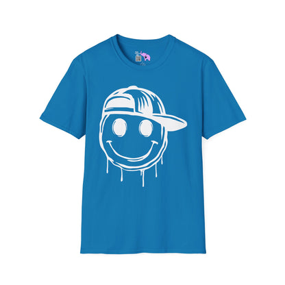 Melty Smiley Face w/Hat Adult T-shirt
