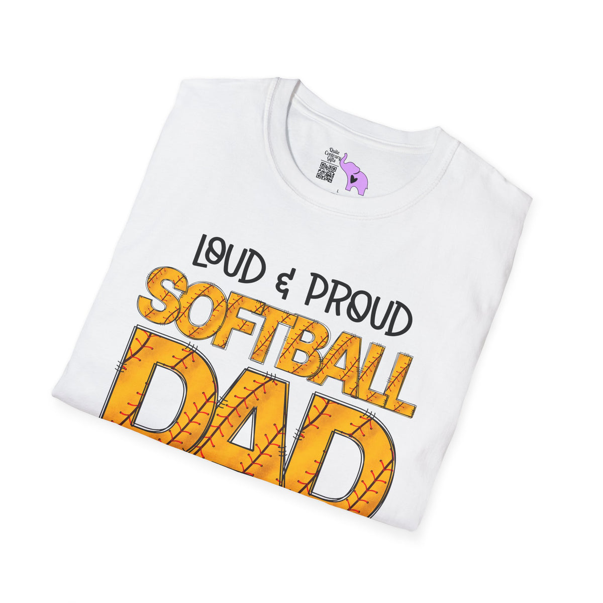 Loud & Proud Softball Dad Adult T-shirt
