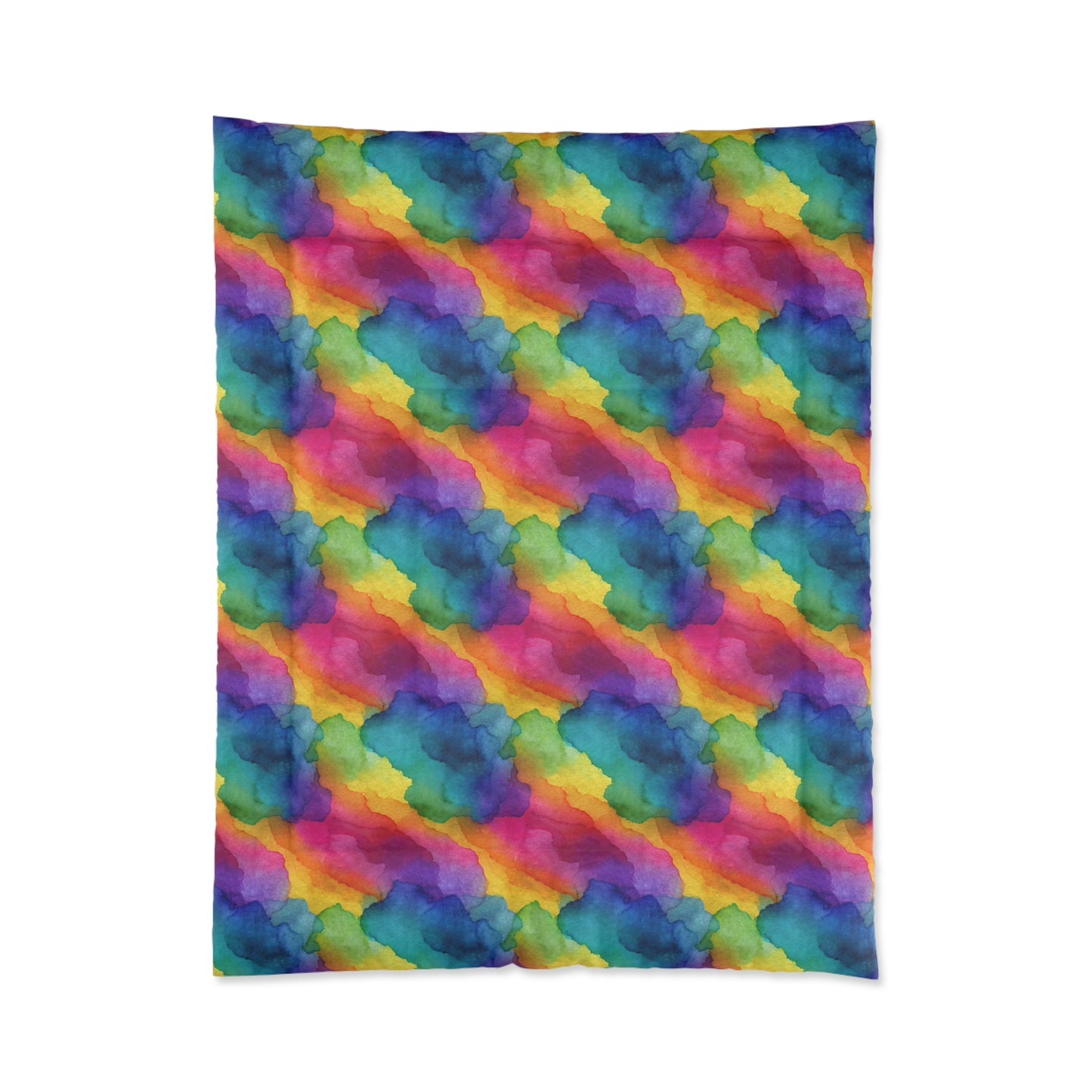 Rainbow Watercolors Comforter