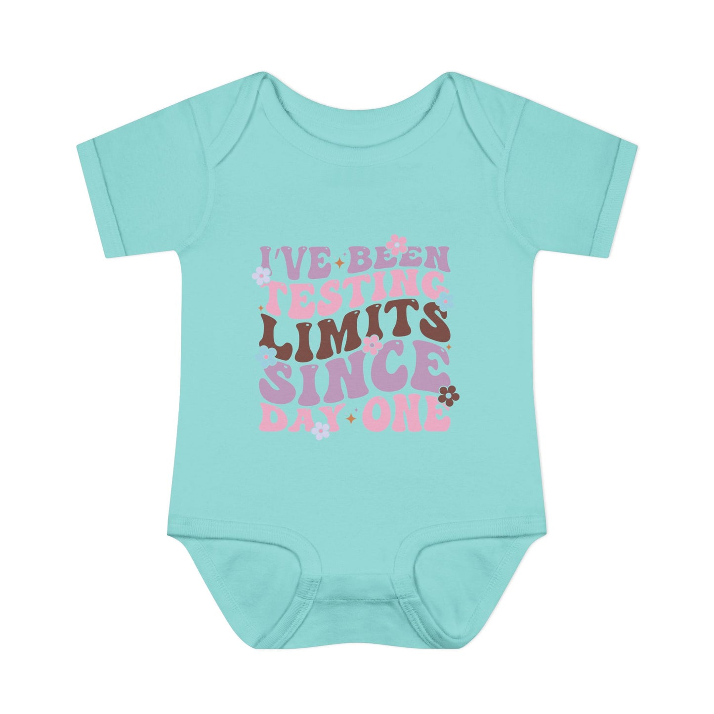 I've Been Testing Limits Since Day One Infant Baby Rib Bodysuit