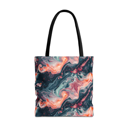 Pink Venom Marble Canvas Tote Bag