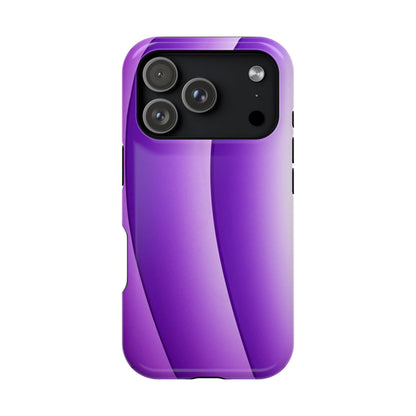 Purple Gradient Stripes MagSafe® Compatible Tough Case for iPhone