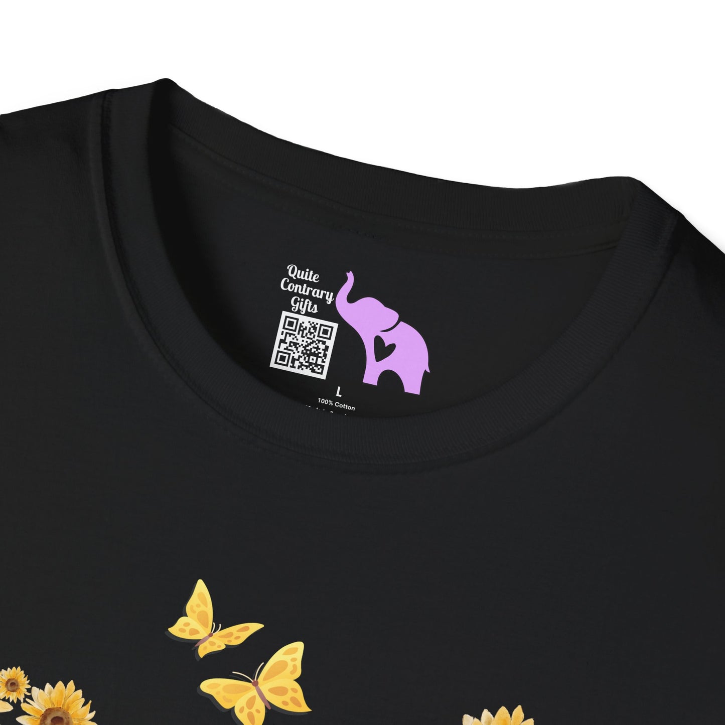 Sunflower Heart & Butterflies Adult T-shirt