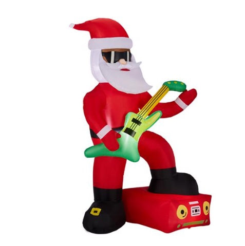 Christmas Rock Star Santa 7.5FT LED Inflatable