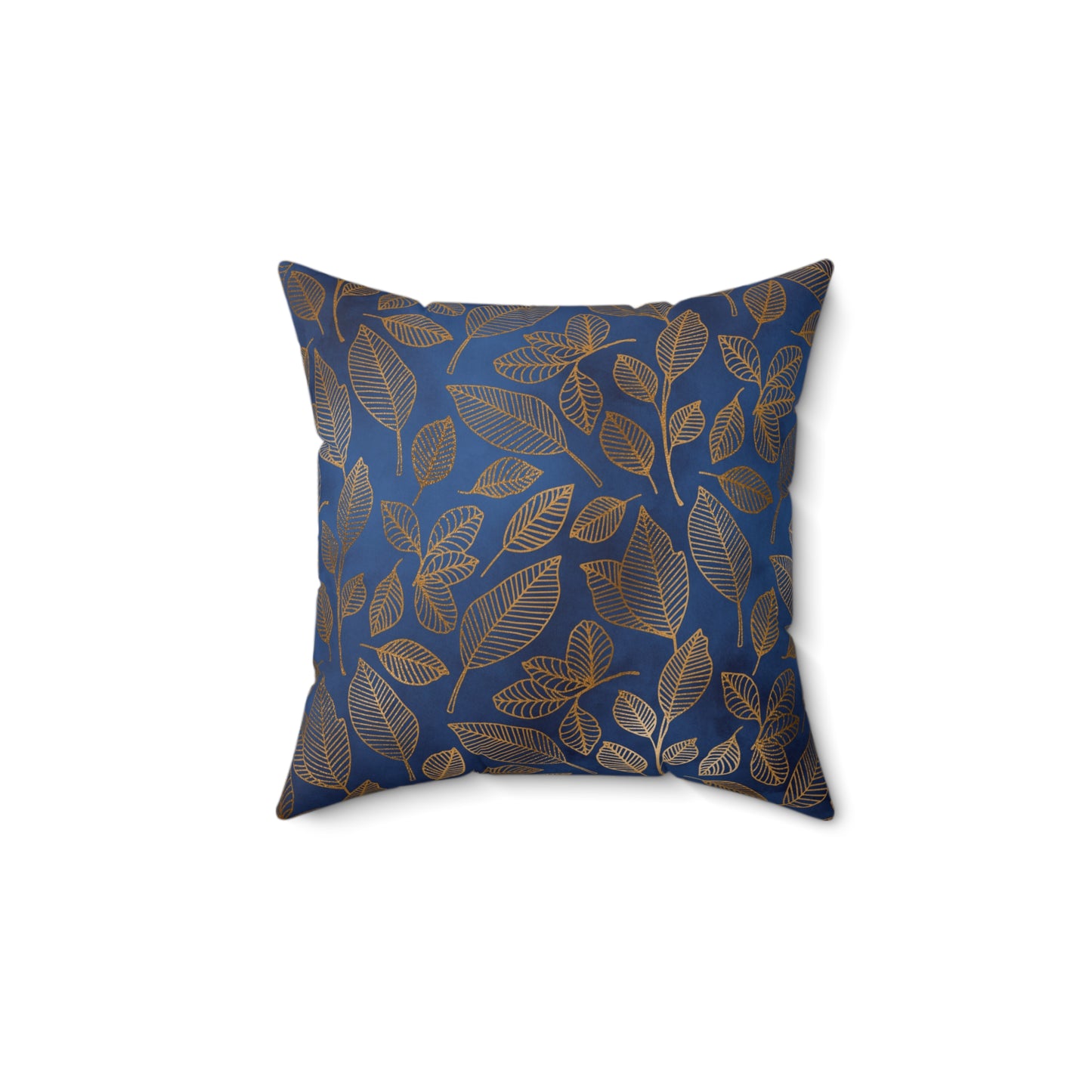 Navy & Gold Botanica Throw Pillow