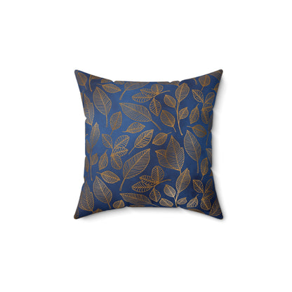 Navy & Gold Botanica Throw Pillow