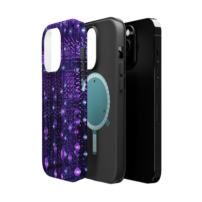Purple Raindrops MagSafe® Compatible Tough Case for iPhone